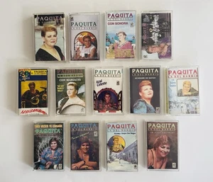 Lote 13 Cassettes Paquita la del Barrio, Éxitos Mexicanos, 45+ Canciones - Picture 1 of 15
