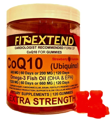 gomitas de aceite de pescado omega 3 coq10 400 mg EPA DHA SALUD DEL CORAZÓN Omega-3 Foto 1 de 4