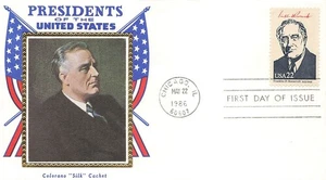 2219d 22c FRANKLIN D. ROOSEVELT - Cachet de seda Colorano - Imagen 1 de 1