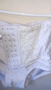 Diana Secret Vintage Women's White High Waist Hooks Girdle Shaper Panty Nylon S - Imagen 1 de 5