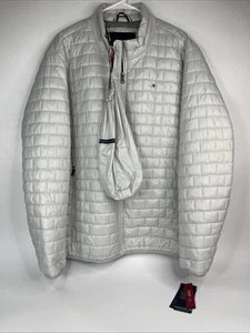 NEW Tommy Hilfiger Mens XXL Ice Ultra Loft Filled Hooded Puffer Jacket Packable - Picture 1 of 10