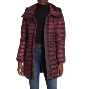 Marc New York Andrew Marc Marble Puffer Coat size S in Burgundy NWT $275 - Picture 1 of 5