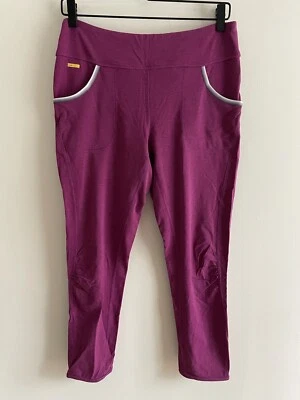 Lolë Mujer Fucsia Rosa Bolsillo Algodón Orgánico Leggings Atléticos Talla Mediana Foto 1 de 4