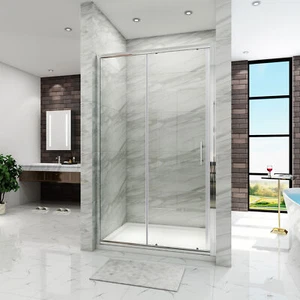 1200mm Sliding Shower Door Enclosure Bathroom Cubicle Screen 6mm Safety Glass - Picture 1 of 11