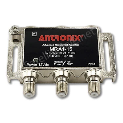 Antronix MRA1-15AC Amplifier, 1 Port,15dB Gain, Output 5-1002Mhz + Power Adapter - Image 1 of 4