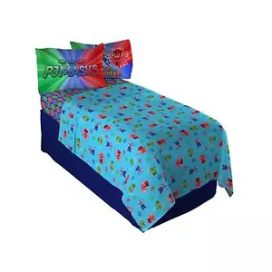 New PJ Masks "It's Hero Time" Full Sheet Set for Kids 4pc Bedding Sheet Set - Picture 1 of 1