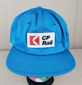 Vintage CP RAIL Blue Promo-Wear Snapback Hat Cap Canada * FOAM CONDIITON READ * - Picture 1 of 12