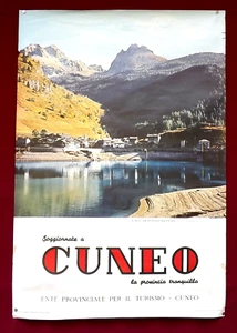 CUNEO TURISMO Manifesto pubblicitario Poster Affiche LAGO DI PONTECHIANALE LAKE - Bild 1 von 1