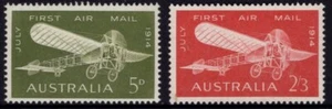 1964 Australia 50th Anniversary Of 1st Airmail Set Of 2 Mint Never Hinged, Clean - Bild 1 von 1