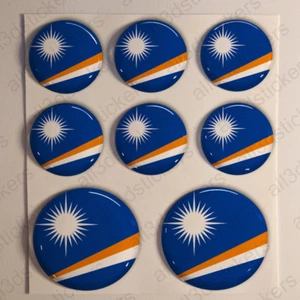 Pegatinas Islas Marshall Gel Cúpula Resina 3D Banderas Vinilo Pegatinas Calcomanías Casco - Imagen 1 de 1