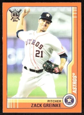 2021 4013A Topps Big League Orange Zack Greinke Houston Astros #150 - Image 1 of 2