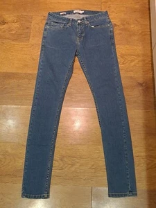 TOPMAN, W30R", L30" Blue Skinny Stretch Denim Jeans, Rise 9", Hem 10" vgc - Picture 1 of 6