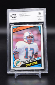 1984 Topps #123 Dan Marino RC Rookie BGS BCCG 9 Mint Miami Dolphins FAST SHIP