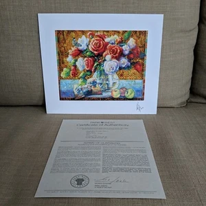 Impresión artística litográfica Park West Peter Nixon "Flower Study-Gaugin" 12x10 certificado de autenticidad 2021 - Imagen 1 de 7