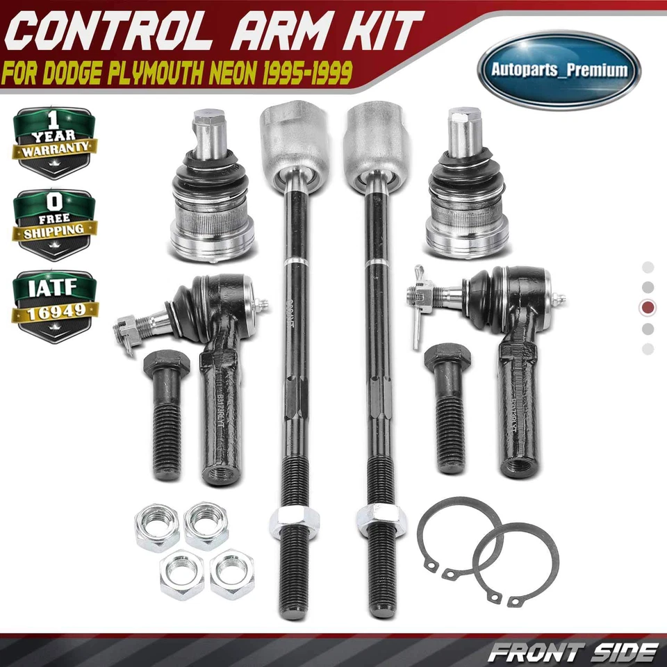 Extremo de varilla de amarre delantero y rótula 6 piezas para Dodge Plymouth Neon 1995 1996 1997-1999 Foto 1 de 4