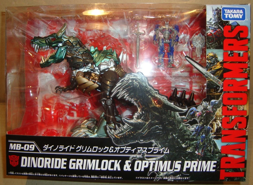 TRANSFORMERS MOVIE 10th ANNIVERSARY MB-09 DINORIDE GRIMLOCK & OPTIMUS PRIME - Immagine 1 di 1