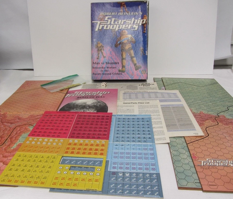 Robert Heinlein's Starship Troopers Man vs. Monster Bookcase Game Not Compl 1976 - Image 1 of 4