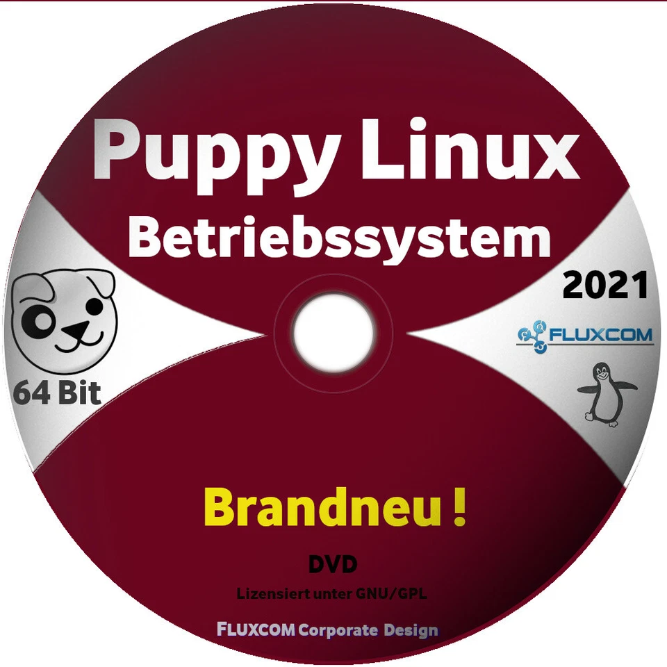 Puppy Linux Bionic 8.0 64 Bit, Live DVD komplettes Betriebssystem, englisch - Bild 1 von 1