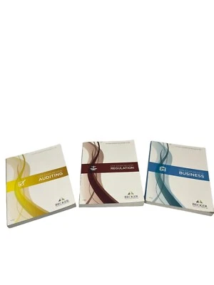 3 Becker CPA Exam Review Books V3.2, 3.3, 3.3 Auditing, Regulation,Business 2018 Foto 1 de 4