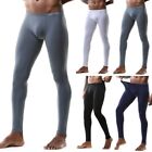Mens Tight Fit Pants Bulge Underpants Fit Ice Silk Leggings Tight-Fitting
