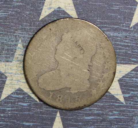 1815 CAPPED BUST SILVER QUARTER COLLECTOR COIN, FREE SHIPPING Cover