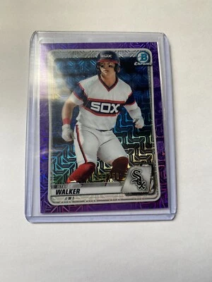 2020 Bowman Chrome Steele Walker Chicago White Sox Refractor 100/250 #BCP-176 - Image 1 of 2