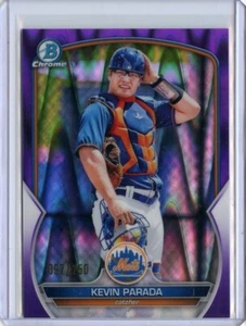 2023 Bowman Chrome Prospects Purple RayWave Refractors #BCP91 Kevin Parada #/250 - Picture 1 of 1