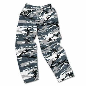 Zubaz NFL Football Men's Oakland Raiders Camo Casual Active Pants - Picture 1 of 5