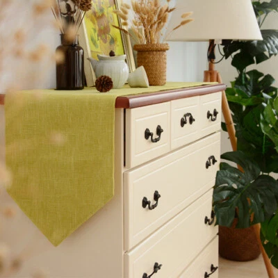 Japanese Style Table Runner Plain Tablecloth Living Room Tablecloth Home Decor - Image 1 of 4