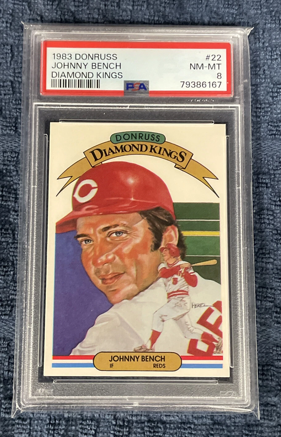 1983 Donruss Johnny Bench Diamond Kings #22 PSA 8 NM-MT