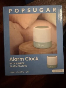 POPSUGAR Alarm Clock w/ Sunrise Alarm Feature 6 Volume Levels Snooze Modes - New - Picture 1 of 4