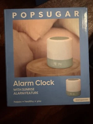 POPSUGAR Alarm Clock w/ Sunrise Alarm Feature 6 Volume Levels Snooze Modes - New - Image 1 of 4