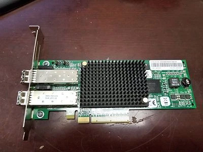 IBM 42D0500 Emluex LPE12002 8GB PCIe Dual Channel HBA Card with 2 Finisar SFP - Image 1 of 4