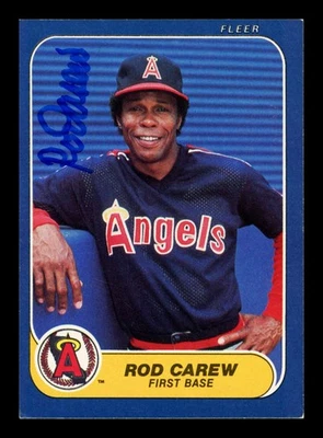 Rod Carew Autographed Signed 1986 Fleer Card #151 California Angels - Image 1 of 2