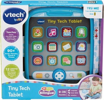 VTech Tiny Tech Tablet, Educational Toy, Light Up Buttons Ages 9 12 18 24 Months - Image 1 of 4