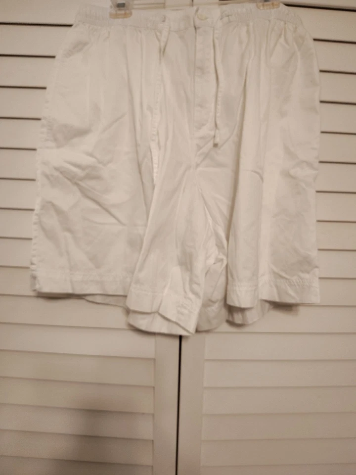 Pantalones Cortos Elisabeth Liz Claiborne Algodón Blanco Talla 20 Nuevos Sin Etiquetas Foto 1 de 3