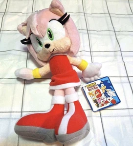 Rare 2012 sanei M Amy Rose 10" Plush doll toy SEGA Sonic the Hedgehog NEW - Picture 1 of 4