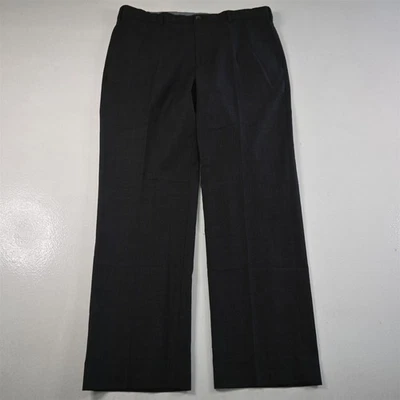 Pantalones rectos Hart Schaffner Marx 36x30 grises cuadros Glenn 100 % lana frente plano Foto 1 de 4