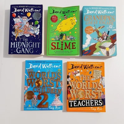 David Walliams Paperback x 5 Lot Book Bundle - Children Books - Funny Humour - image 1 of 4