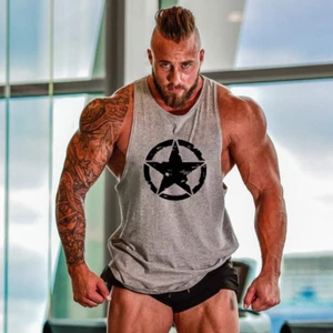 Men Casual Summer Cotton Gyms Sleeveless Tank Top Bodybuilding Vest Undershirt - Picture 1 of 6