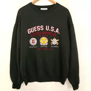 Vtg Guess USA Sport Sweatshirt Adult XL Embroidered Crewneck Campus Pullover - Picture 1 of 9