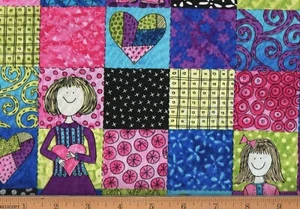 Tela de algodón Hoffman cuarto graso Heart and Soul Sisters Hoffman FQ colores brillantes #FA17 - Imagen 1 de 2