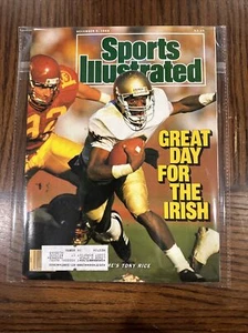 December 5 1988 Tony Rice Notre Dame College Football Sports Illustrated Vintage - Picture 1 of 10