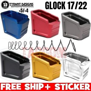 Tyrant Designs Grip Enhanced Magazine Aluminum fo Glok 17 22 19X 34 35 base pad
