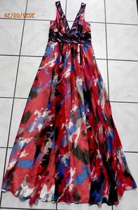 BCBG MaxAzria SZ 4 100% SILK LONG Maxi DRESS Embellished beaded Lined G942 - Picture 1 of 15