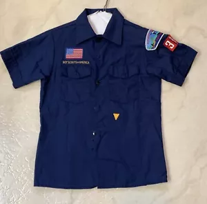 Vintage Boy Scouts Of America BSA Official Shirt Sz 12 Troop 39 Audubon Council - Picture 1 of 5