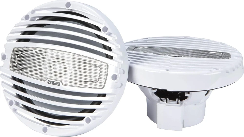 Hertz HMX8-TW 8" Marine Coaxial Set With All White Grilles