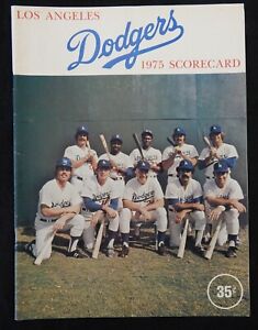 Los Angeles Dodgers 1975 Scorecard Program (Scored) S. Garvey, D. Sutton & John 