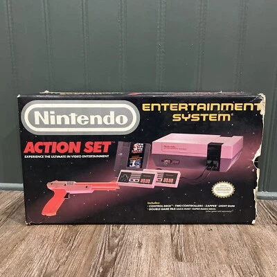 OEM Nintendo Entertainment System NES Экшн-набор Консоль Колода Управления ТОЛЬКО КОРОБКА - Изображение 1 из 4
