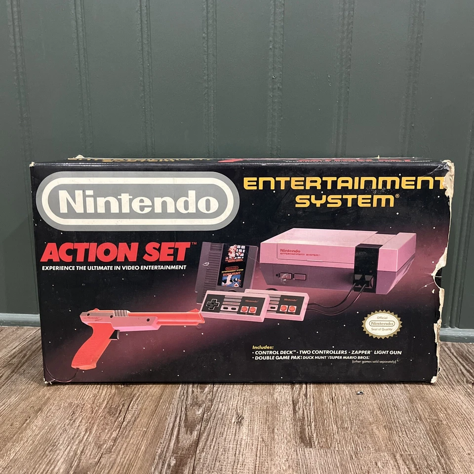 Juego de acción OEM Nintendo Entertainment System NES consola cubierta de control SOLO EN CAJA Foto 1 de 4